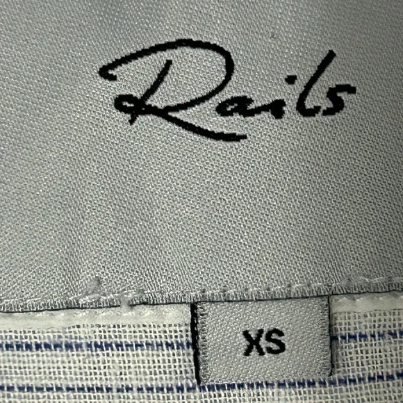 Women's Rails Charlie Mini Palms Royal Blue Stripe Shirt - XS - Picture 10 of 11